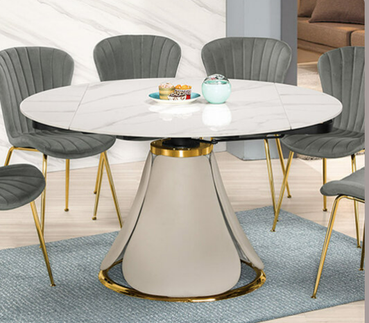 A1780-2 亨利岩板圓桌 桌面12mm岩板