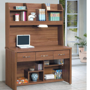 E342-1 柚木4尺三抽書桌 全組