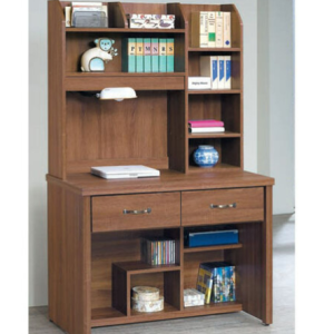 E342-3 柚木3.2尺二抽書桌 全組