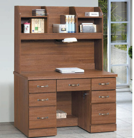 E342-5 柚木4尺書桌 全組