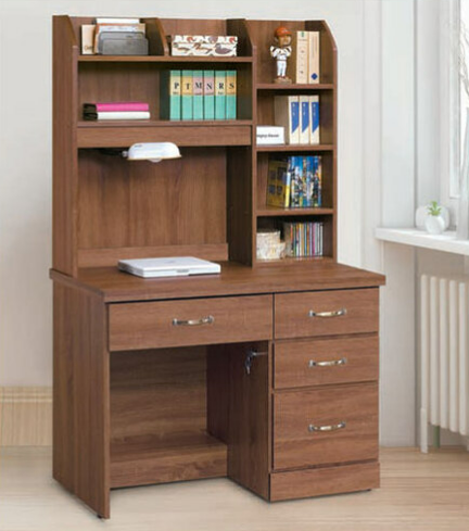 E342-7 柚木3.2尺書桌 全組