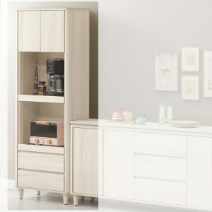 827-2 潔妮詩2尺收納立櫃 (開門內無隔板)(附2個電線孔)