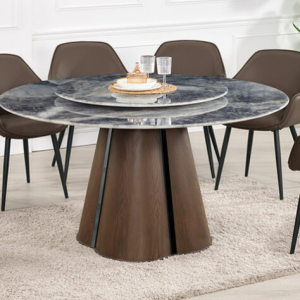 A1781-1 安東尼5尺圓桌 超晶石 附轉盤⊙桌面18mm超晶石