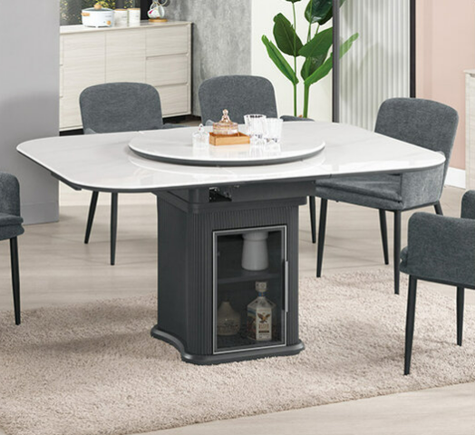 A1782-2 安德魯5.2尺多功能餐桌 附轉盤 轉盤直徑80公分 桌面8mm石面