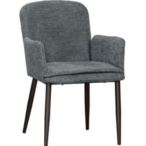 A1875-12 伊登餐椅 灰色布 五金腳 坐高47公分