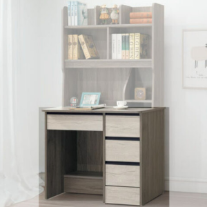 E346-5 雪灰雙色3尺鋁抽桌 下座