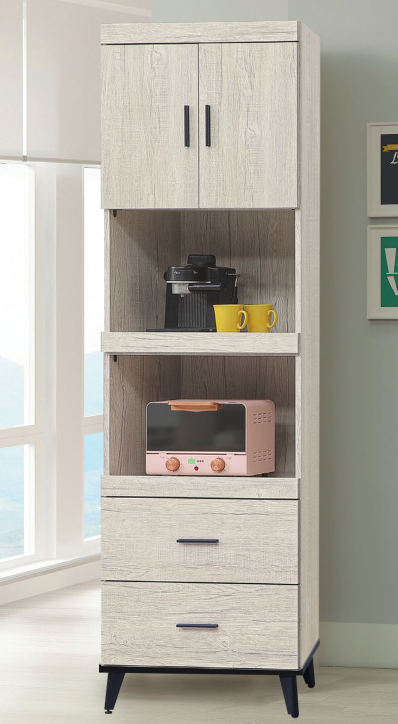 C395-4 洛瑪白橡木2尺電器櫃