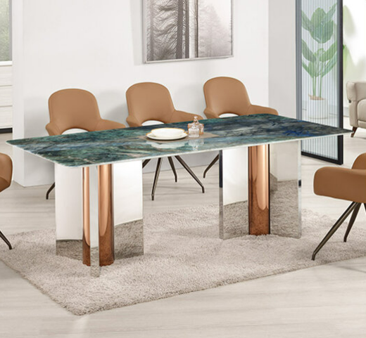 A1783-1 凱薩琳6.6尺餐桌 彩晶石 桌面17mm超晶石