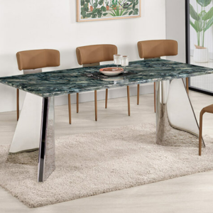 A1784-1 愛德溫6尺餐桌 透光石 桌面33mm超晶石