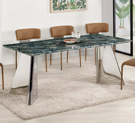 A1784-1 愛德溫6尺餐桌 透光石 桌面33mm超晶石