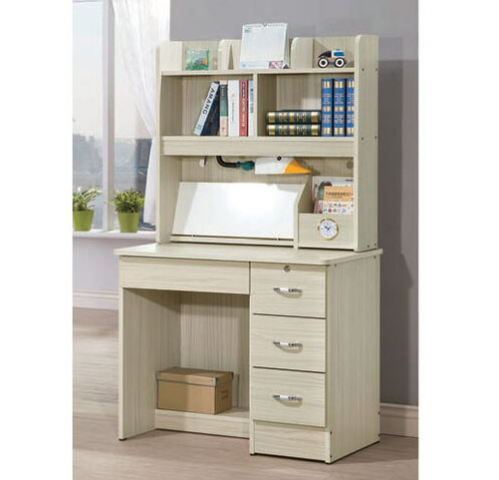 E344-9 白雪杉書桌 全組