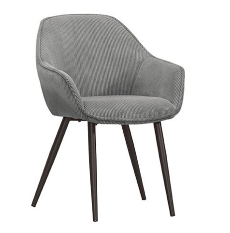 A1875-9 吉蒂餐椅 灰色布 五金腳 坐高50公分