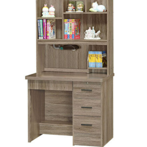 E345-3 灰橡色3尺書桌 全組 木心板