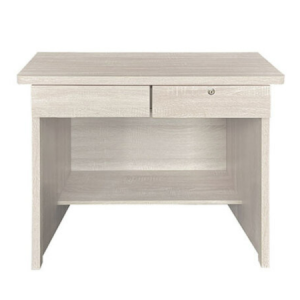 E348-2 鋼刷白二抽書桌 側板木心板