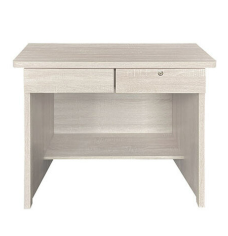 E348-2 鋼刷白二抽書桌 側板木心板