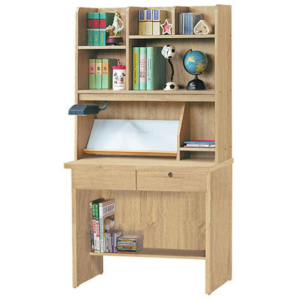 E345-7 原切橡木二抽書桌 側板木心板 全組