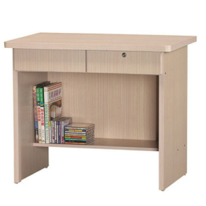 E347-10 白橡二抽書桌 側板木心板