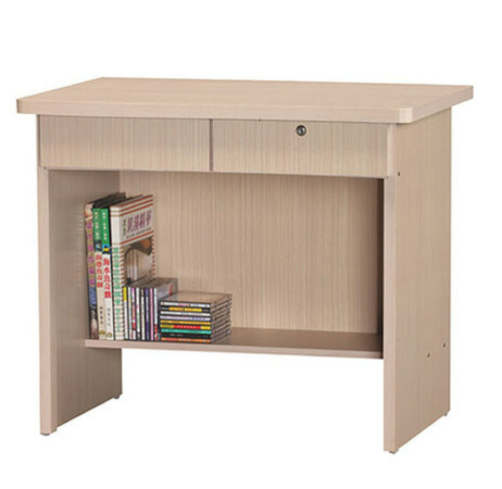 E347-10 白橡二抽書桌 側板木心板