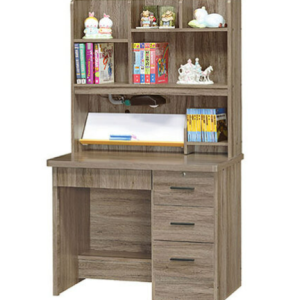 E345-8 灰橡二抽書桌 木心板 全組