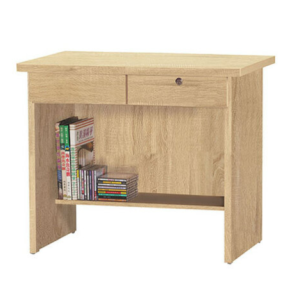 E348-3 原切橡木二抽書桌 側板木心板