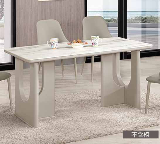 A1789-1 米契爾5尺石紋玻璃餐桌 桌面8mm石紋玻璃