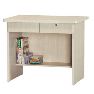 E347-9 白雪松二抽書桌 側板木心板