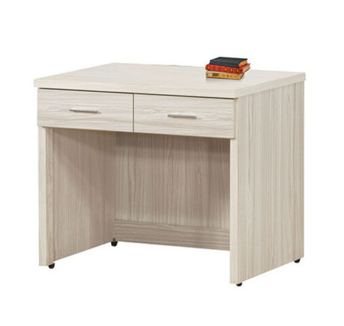 E347-7 白梣木3尺二抽書桌