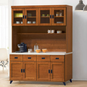 E350-1 樟木色5.3尺石面餐櫃 全組