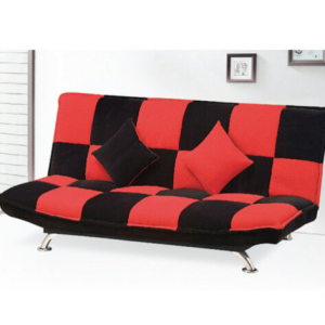 H426-3 103黑紅沙發床 ⊙贈送抱枕2個