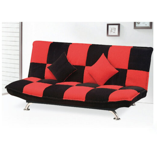 H426-3 103黑紅沙發床 ⊙贈送抱枕2個