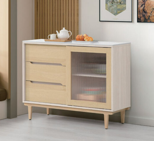 847-2帕特4尺岩板餐櫃下座 ⊙附1片活動隔板