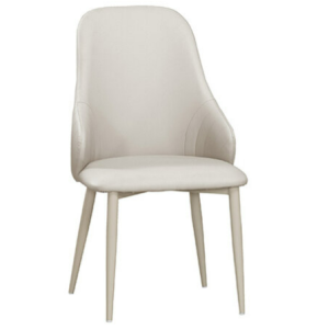 A1873-13 貝林傑餐椅 米色皮 五金腳 坐高44公分