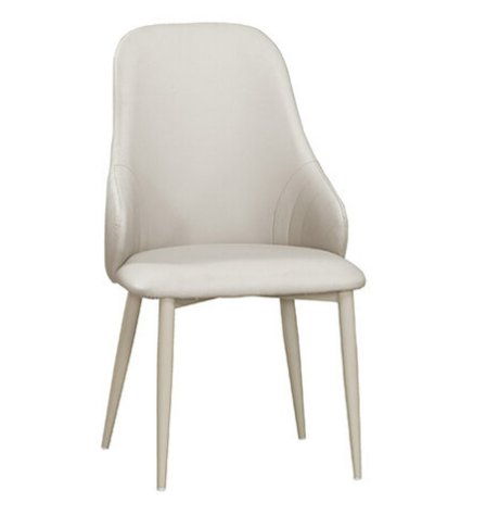 A1873-13 貝林傑餐椅 米色皮 五金腳 坐高44公分