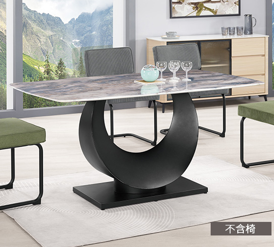 A1791-1 凱琳4.7尺餐桌 超晶石 桌面18mm超晶石 ⊙四面弧度、
