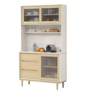 848-4帕特4尺岩板餐櫃 上+下 (上座附1個插座) (附3片活動隔板)