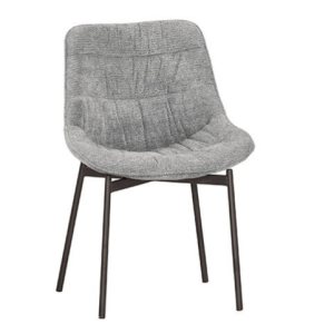 A1876-6 肯恩餐椅 淺灰色布 五金腳 坐高46公分