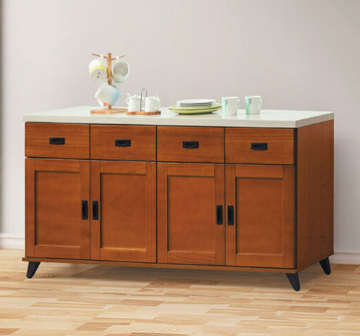 E350-2樟木色5.3尺石面餐櫃 下座