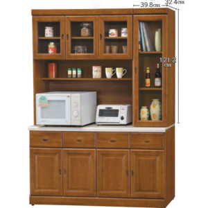 E351-6 樟木色5.3尺石面餐櫃 全組