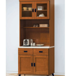 E350-3 樟木色2.7尺石面餐櫃 全組