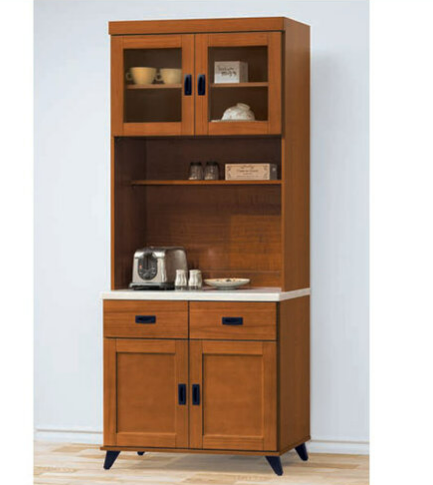 E350-3 樟木色2.7尺石面餐櫃 全組