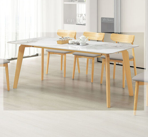 A516-01 萊瑞6尺原木岩板餐桌