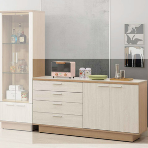 859-2喬圓5.3尺木面收納櫃 ⊙附2片活動隔板