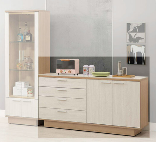 859-2喬圓5.3尺木面收納櫃 ⊙附2片活動隔板