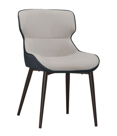 A1876-6 維爾基餐椅 灰色布 五金腳 坐高50公分