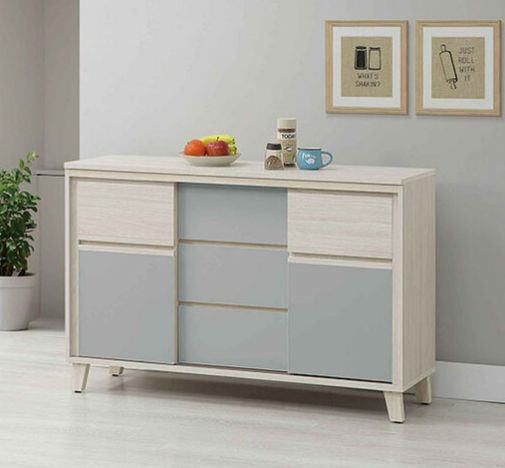 865-3海倫娜4尺推門餐櫃下座⊙附2片活動隔板