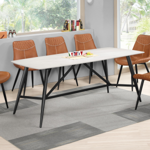 A1795-2 維克多6尺岩板餐桌(桌面12mm岩板 四面弧度)