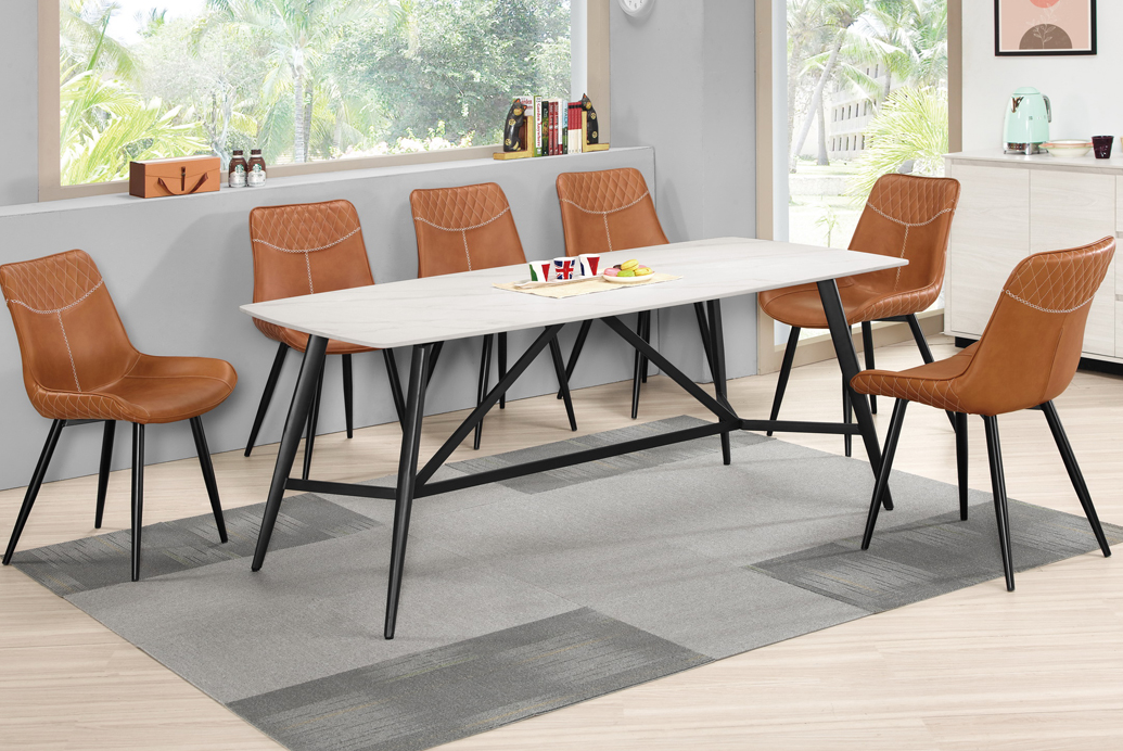 A1795-2 維克多6尺岩板餐桌(桌面12mm岩板 四面弧度)