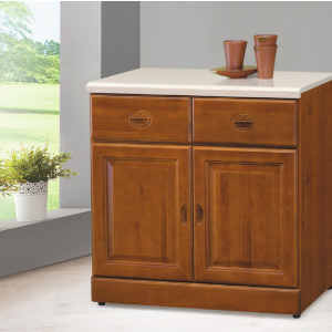 E351-1 樟木色2.7尺石面餐櫃 下座