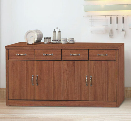 E352-9 柚木色工業風5.3尺岩板餐櫃 下座