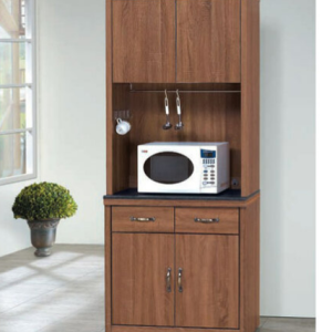 E352-6 柚木色古典工業風2.7尺餐櫃 全組/含岩板